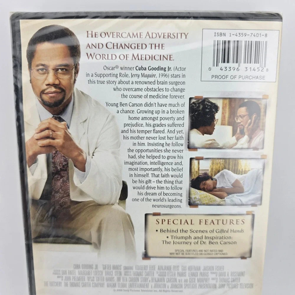 Sony Gifted Hands The Ben Carson Story DVD Cuba Gooding Jr Multi New